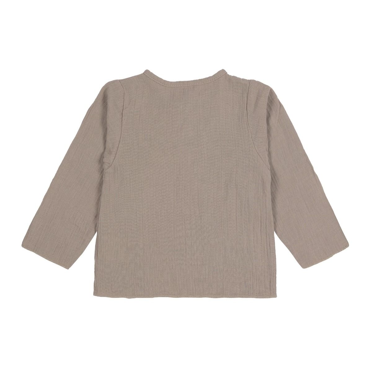 Baby Langarmshirt - Bio Baumwolle, Taupe, Grau
