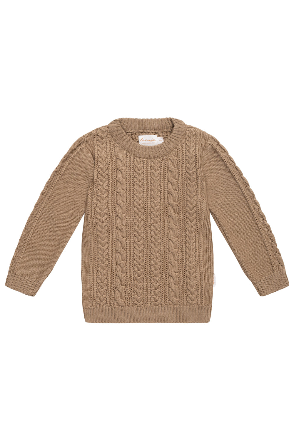 Leevje - Strickpullover aus Merinowolle - walnut