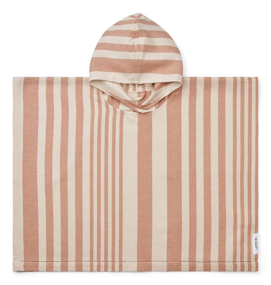 Roomie Poncho Stripe: Tuscany Rose/Sandy