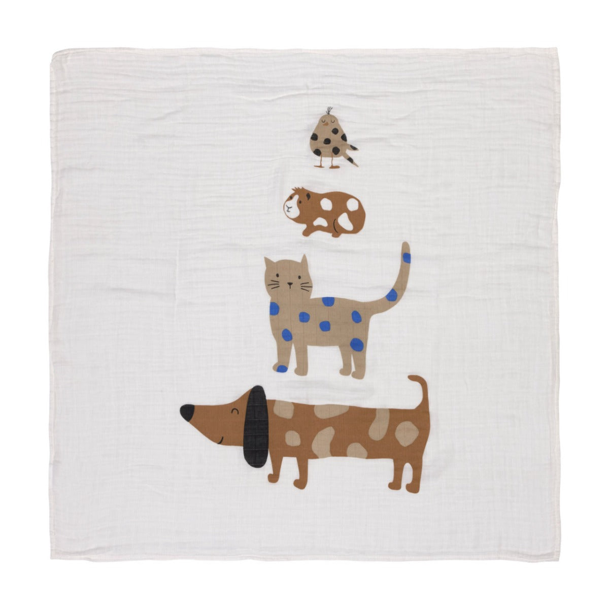 Mulltücher 3er Set 80 x 80 cm -Royal Blau