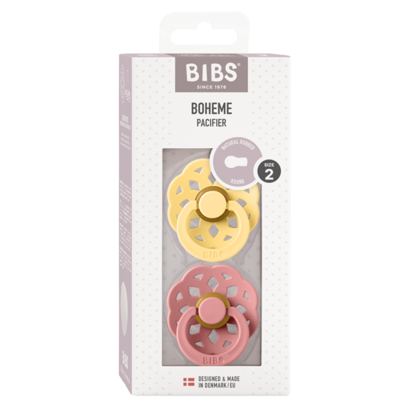 2er Packung Schnuller - Pale Butter & Dusty Pink - BIBS Boheme