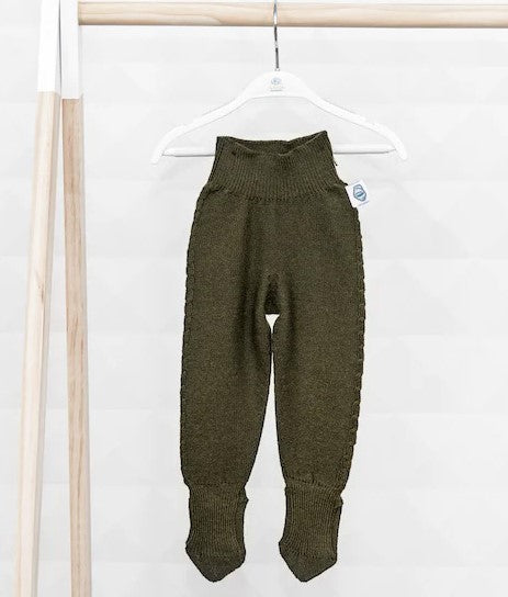 Ripped Jumper green aus Merinowolle - 62