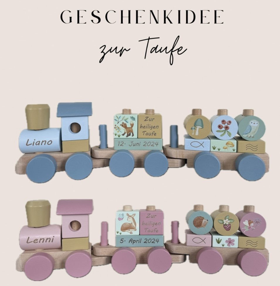 Zug zur Taufe- Little Dutch, personalisiert