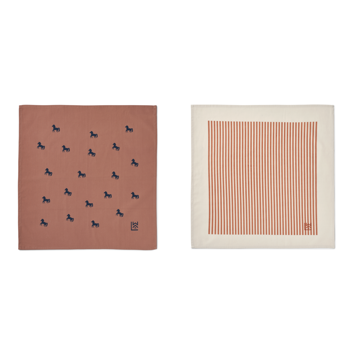 Baumwoll-Bandana Pferde 2er-PACK