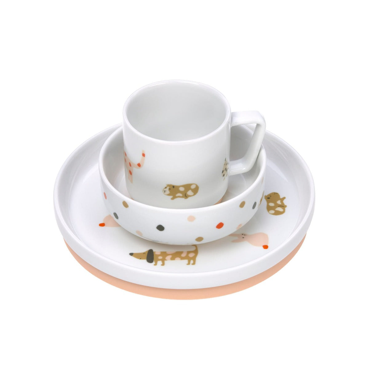 Kindergeschirr Set Porzellan -  Spicy orange
