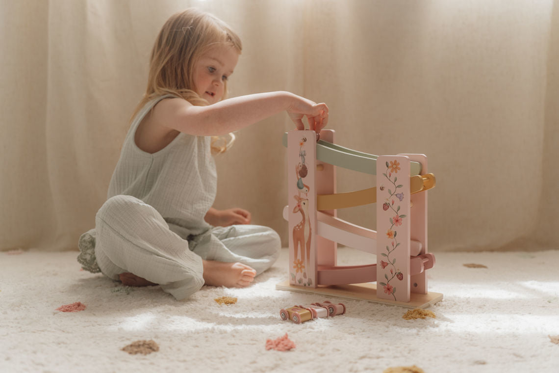 Holzrollbahn zur Geburt - Fairy Garden