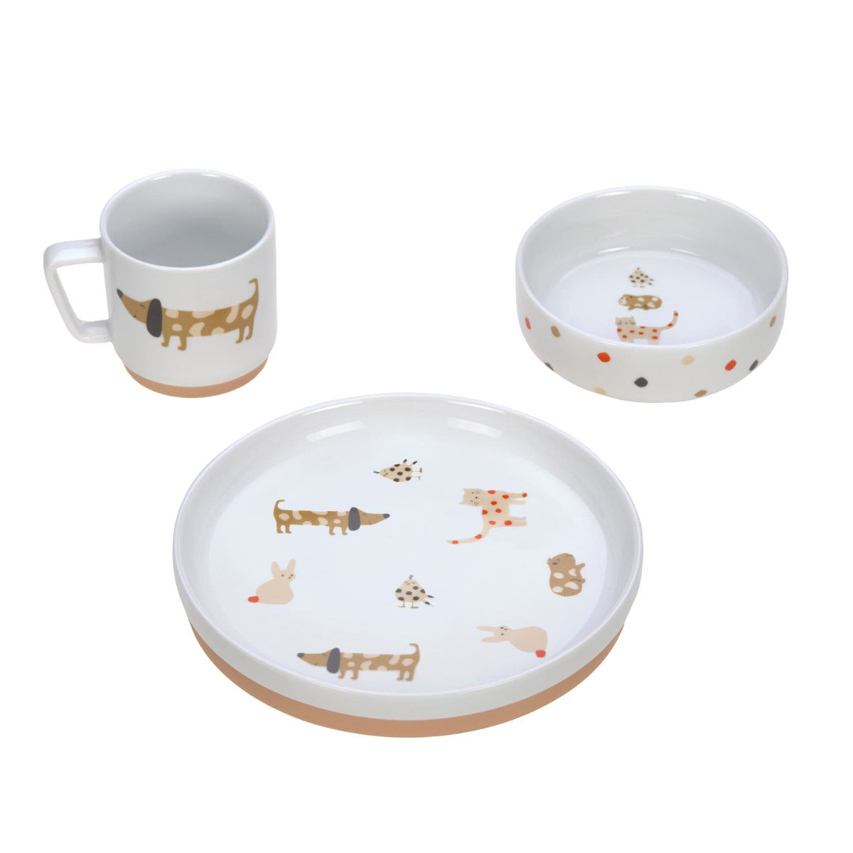 Kindergeschirr Set Porzellan -  Spicy orange