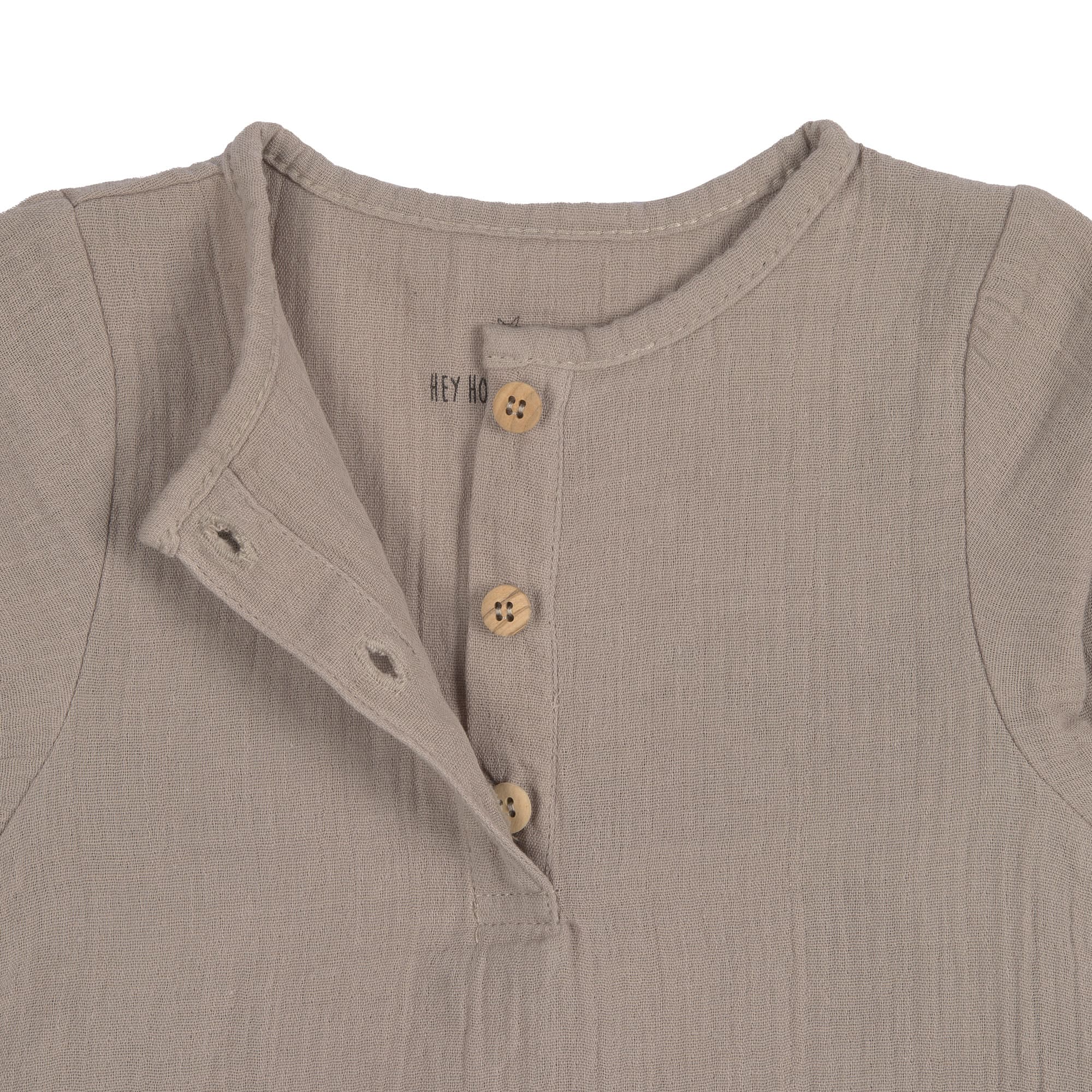 Baby Langarmshirt - Bio Baumwolle, Taupe, Grau