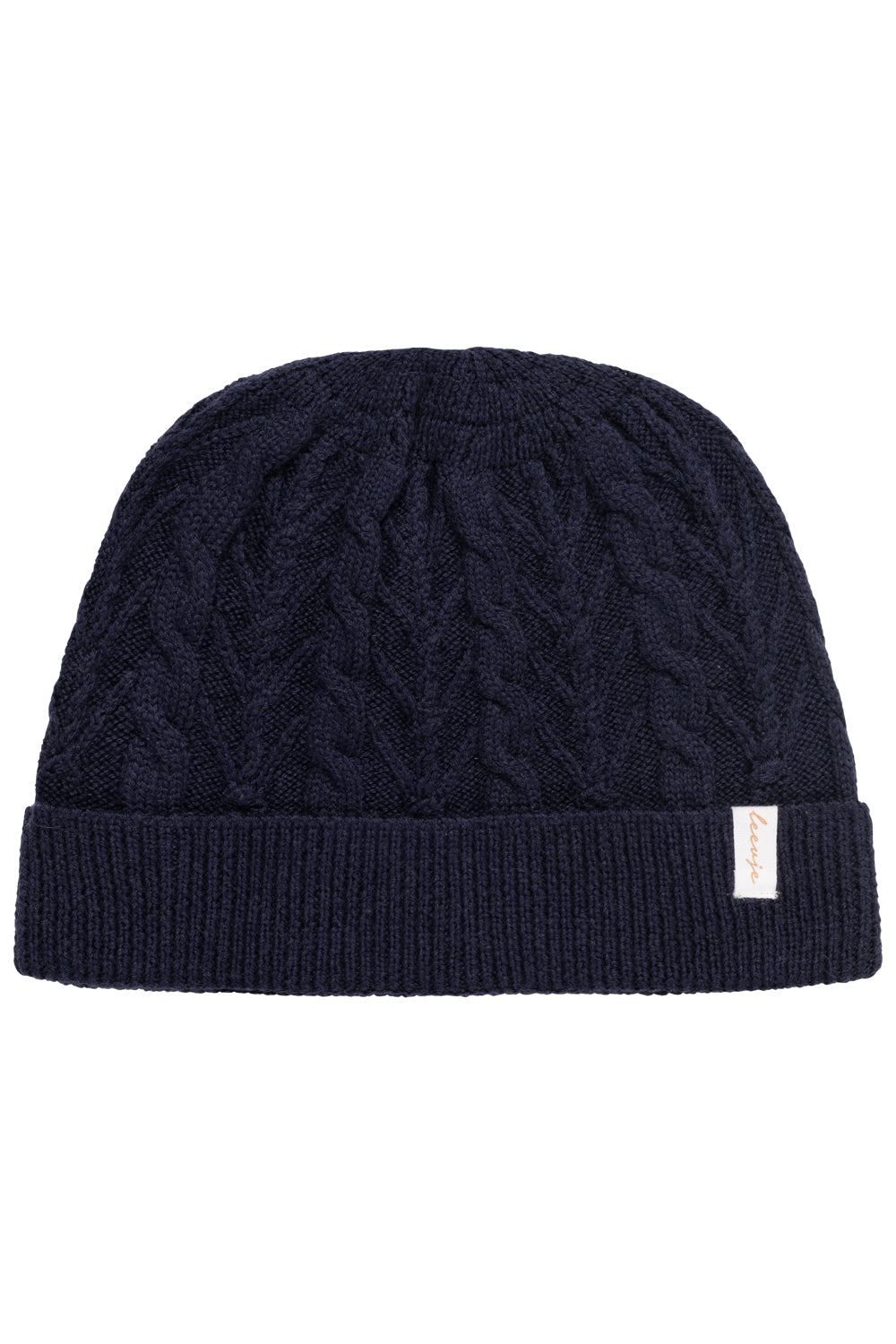Leevje - Strickmütze aus Merinowolle - navy