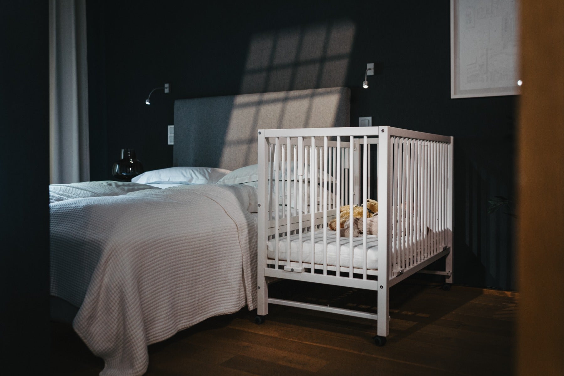 Kinder- und Beistellbett - Buche WEISS