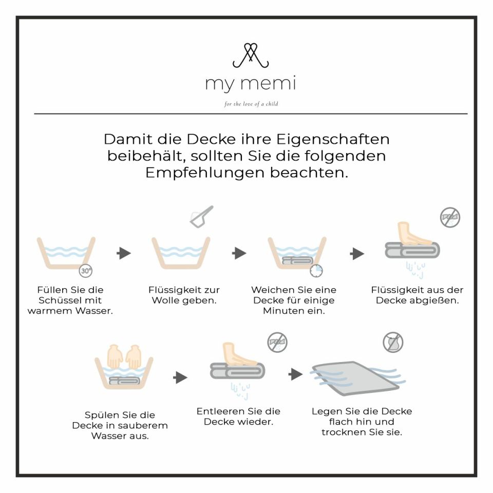 Decke aus 100 % natürlicher Merinowolle, warmes Beige
