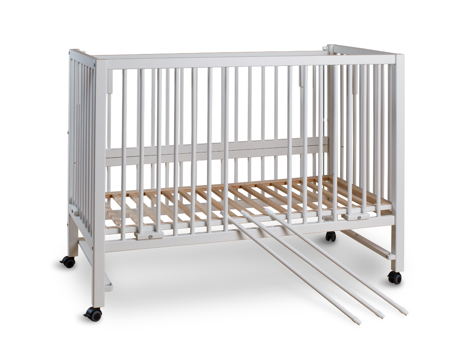 Kinder- und Beistellbett - Buche WEISS