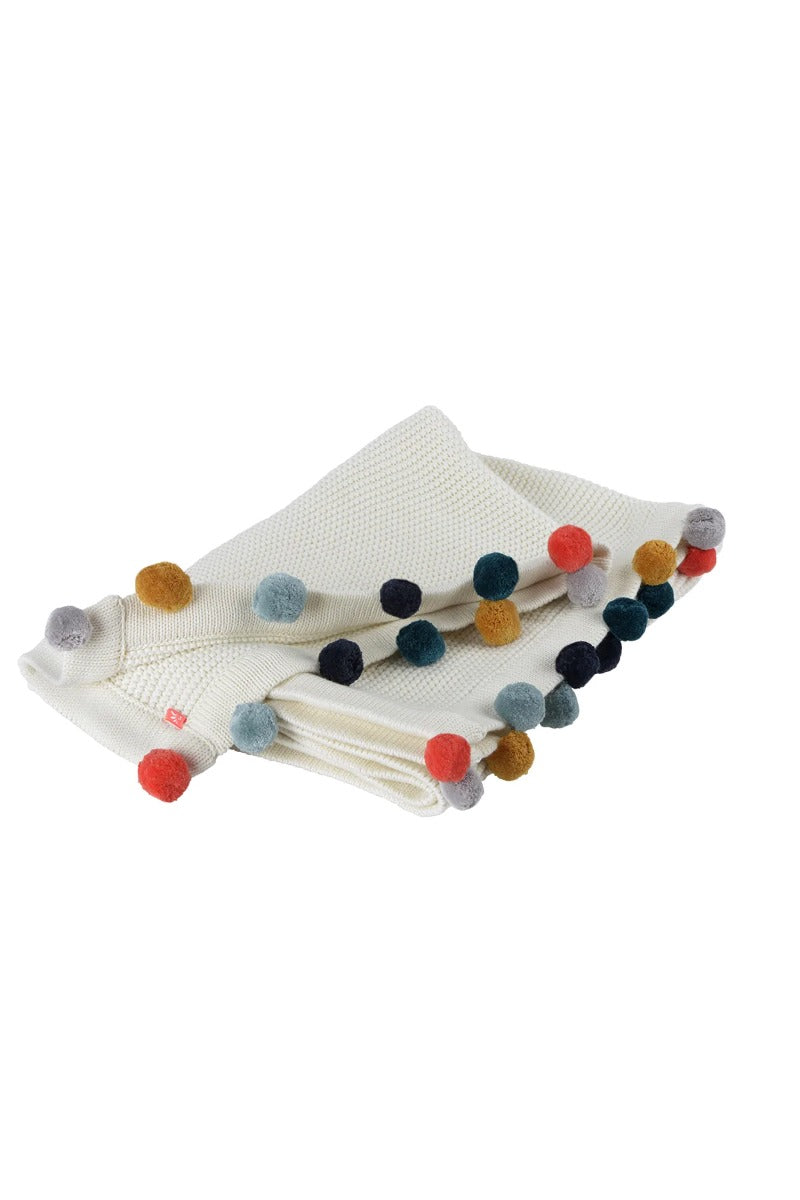 Pompom Decke Lama