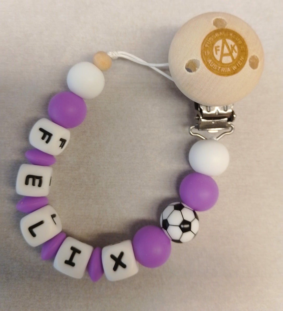 Schnullerkette Fußball