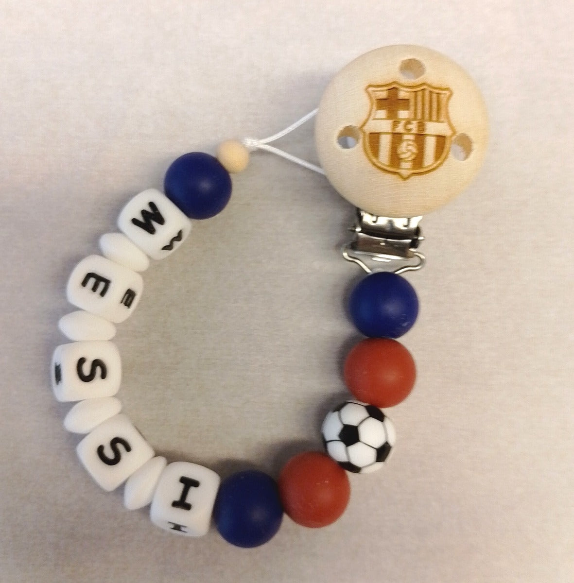 Schnullerkette Fußball