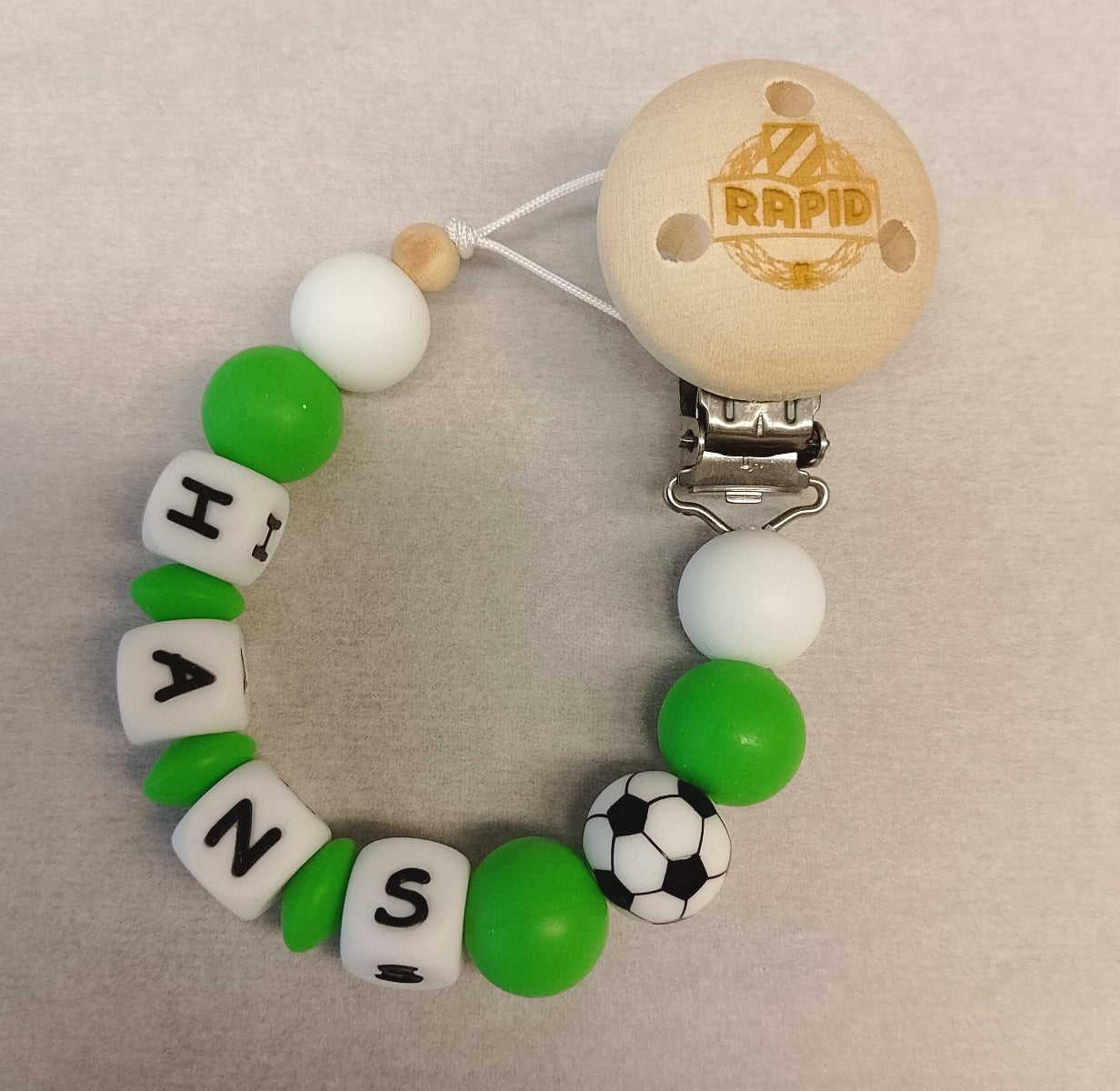 Schnullerkette Fußball