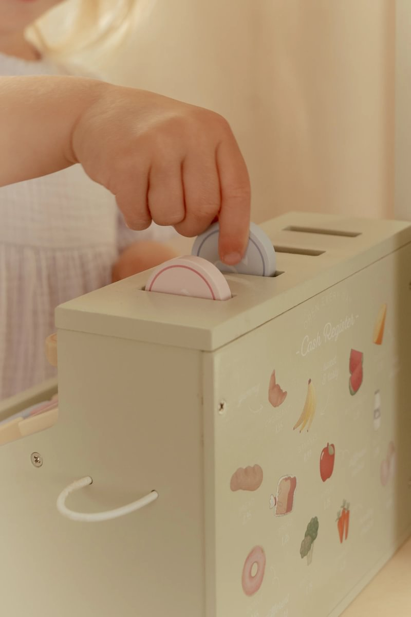 Holz Spielkasse mit Scanner FSC | Little Dutch