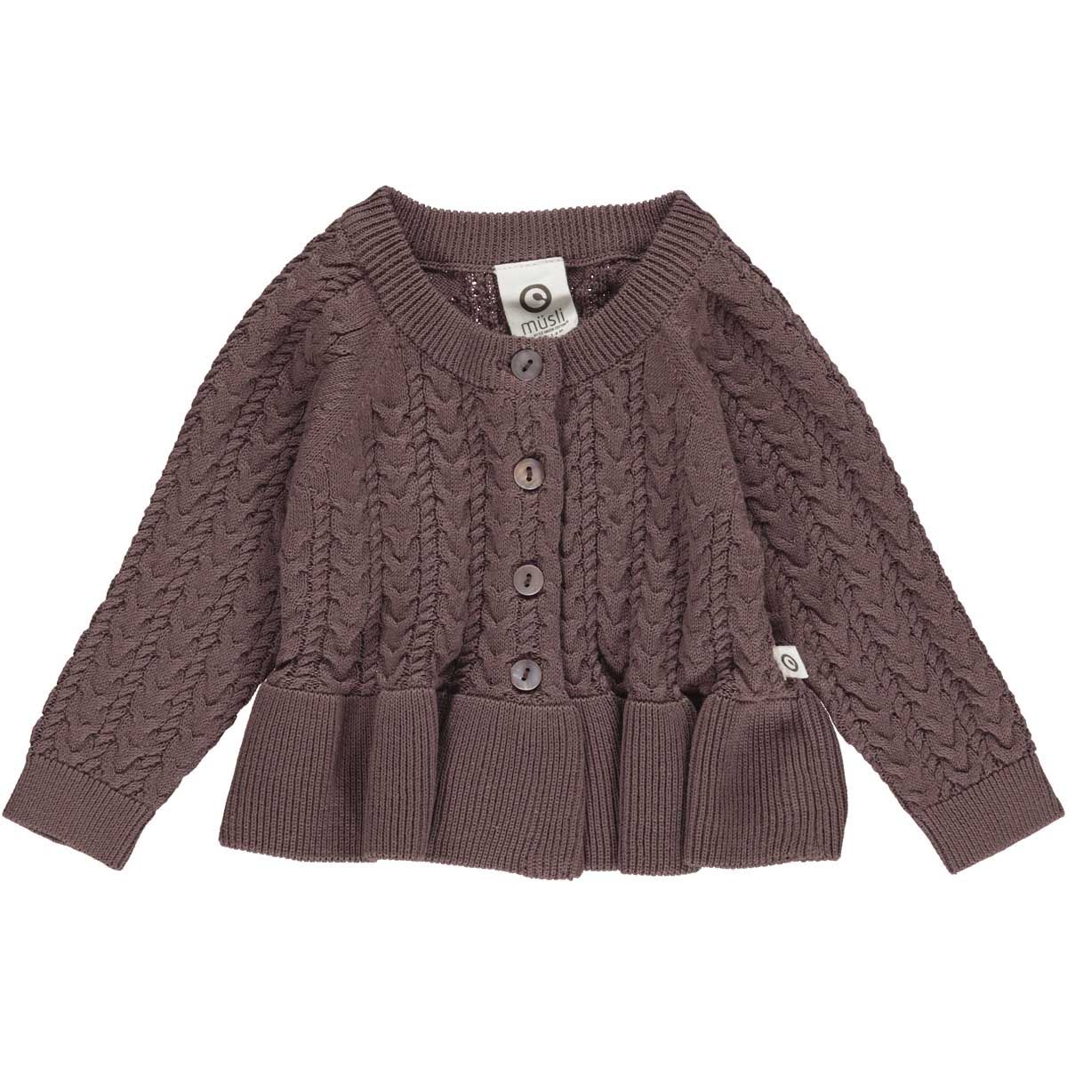 Müsli Babystrickjacke - Grape Gr. 68