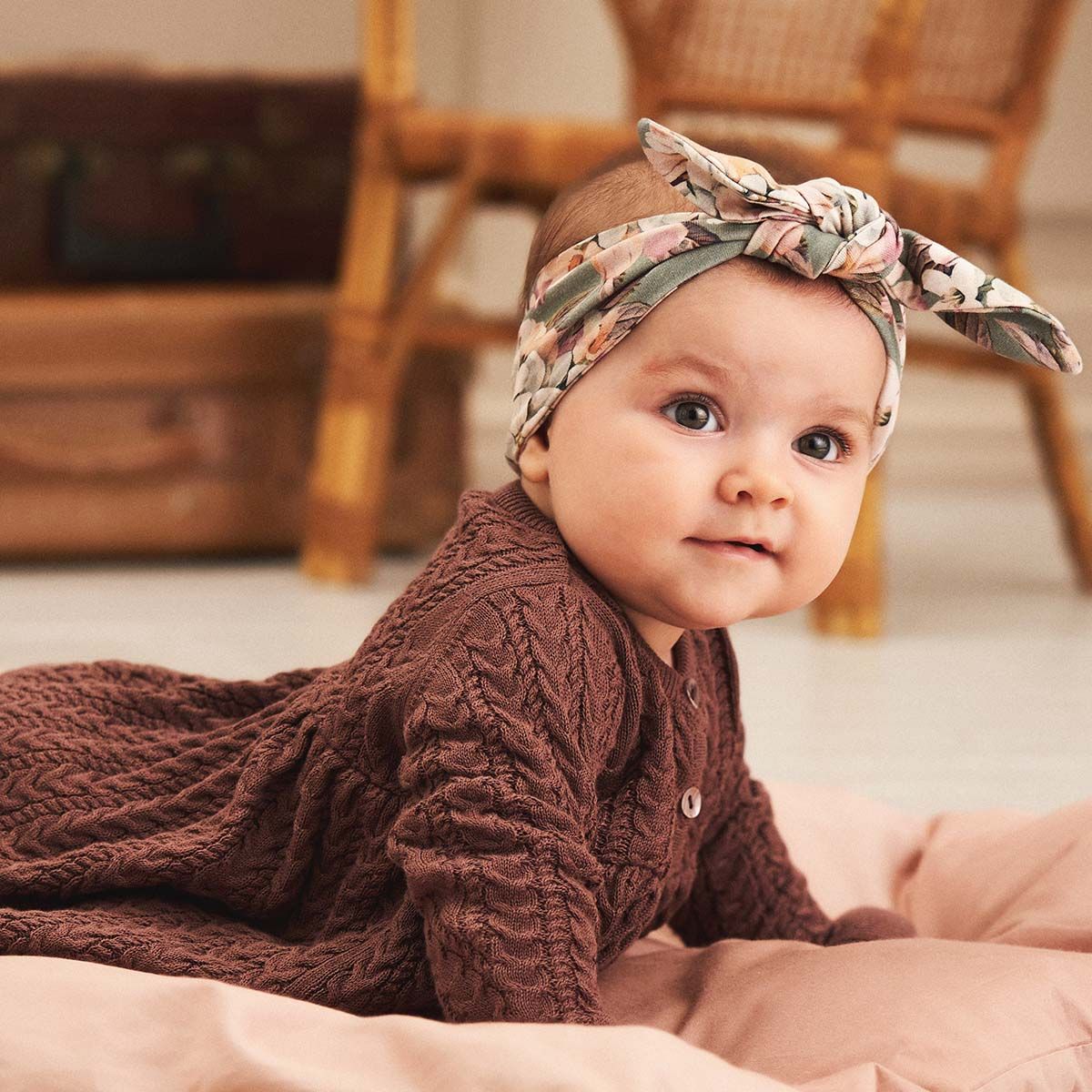 Müsli Babystrickkleid - Grape-68