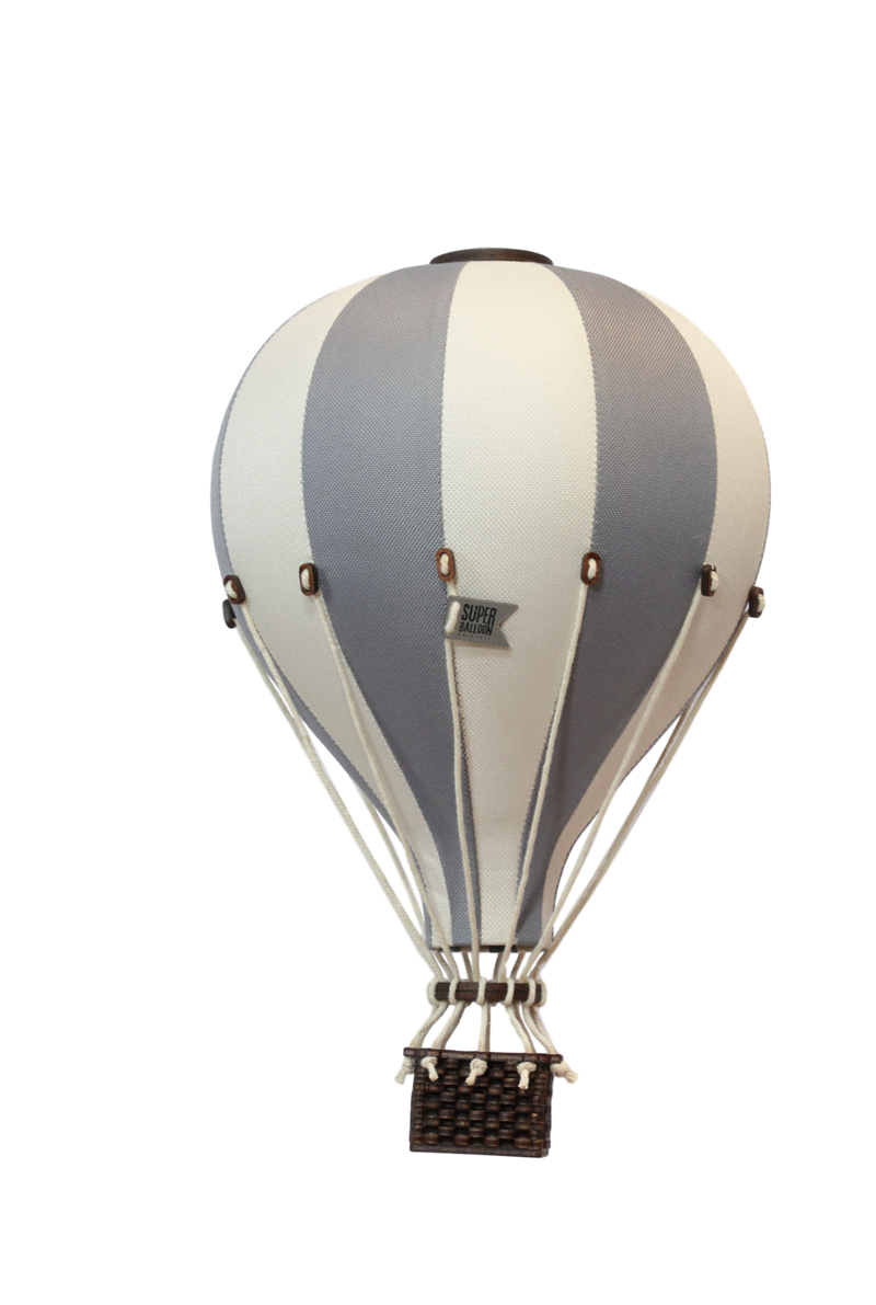 Deko Heißluftballon-large  grau/vanille