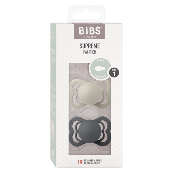 2er Packung Schnuller - Sand & Iron Silicone - BIBS Supreme 1