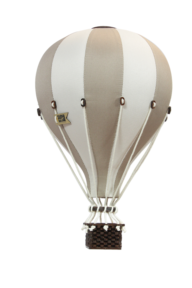 Deko Heißluftballon-medium  beige/vanille