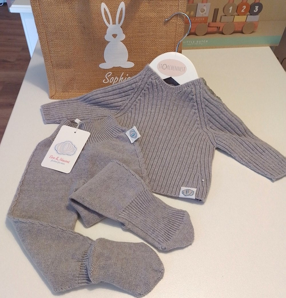Ripped Jumper grey aus Merinowolle - 62