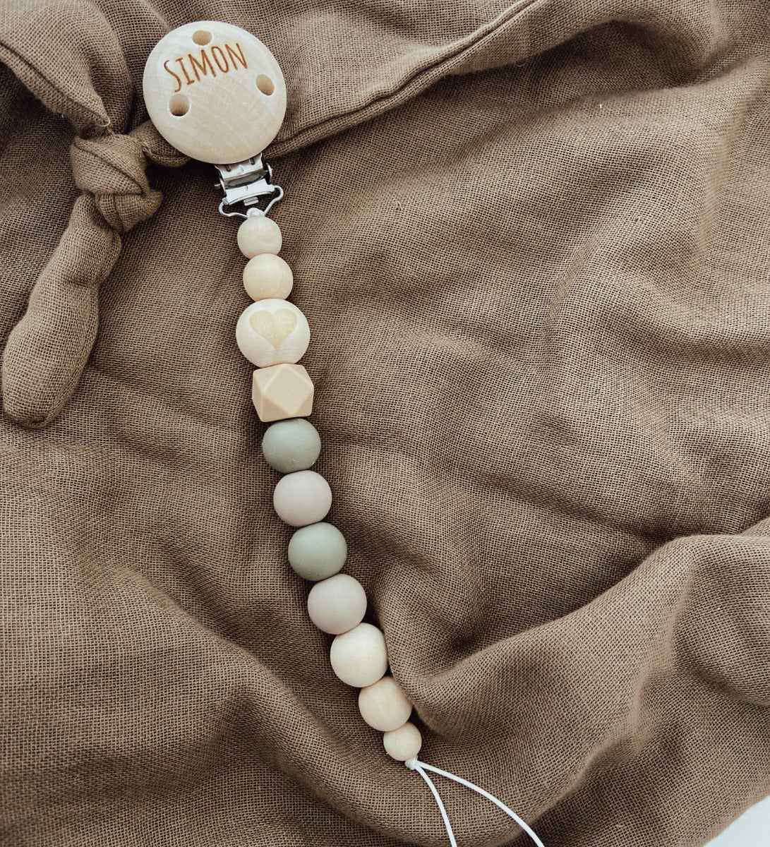 Personalisierte Schnullerkette "Simon"