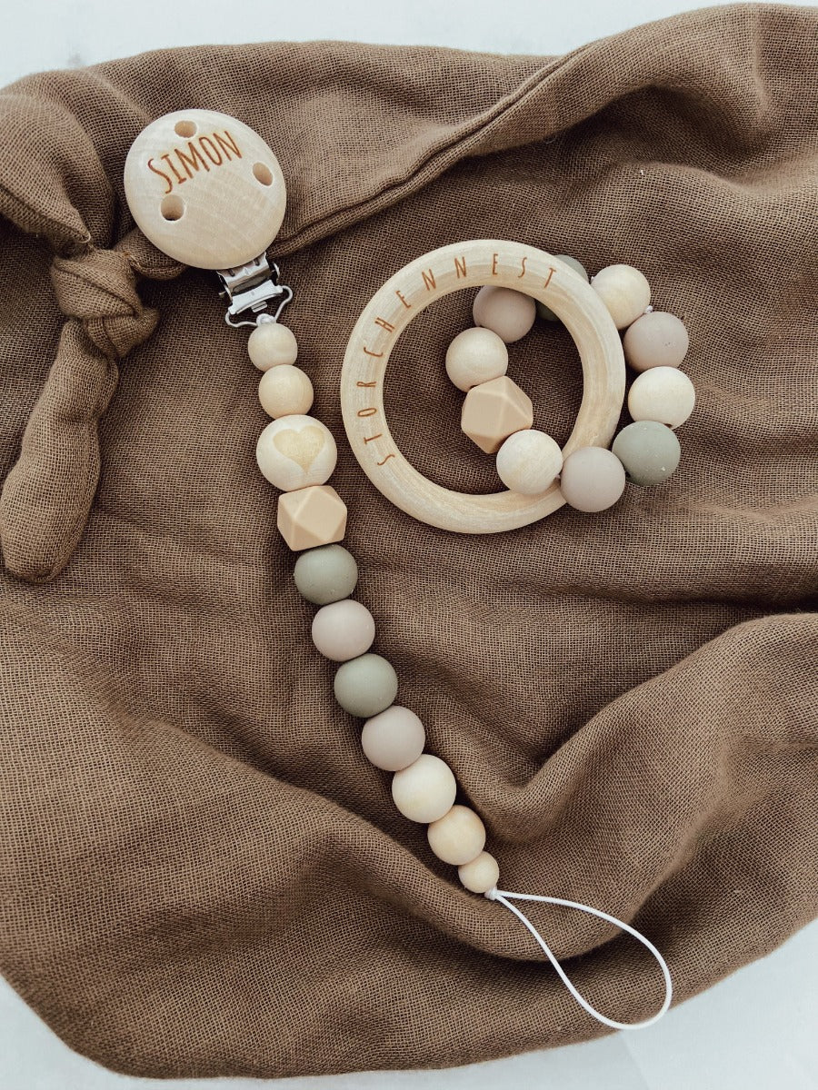 Personalisierte Schnullerkette "Simon"