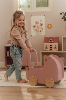 Puppenwagen inkl. Puppe Rosa