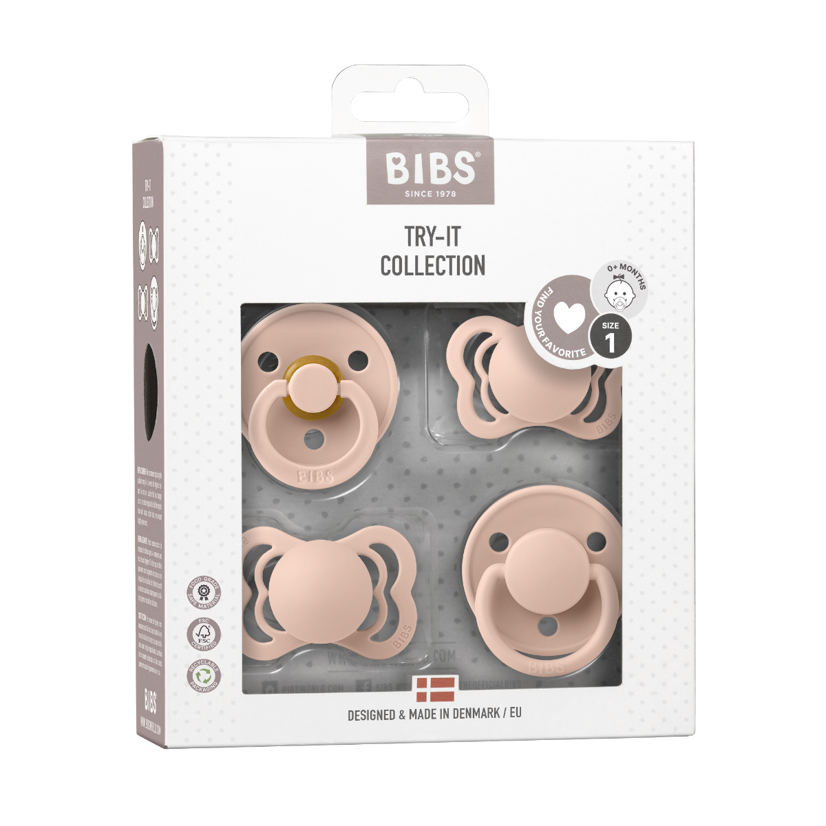 4er Packung Schnuller - Blush - BIBS Try-it Collection