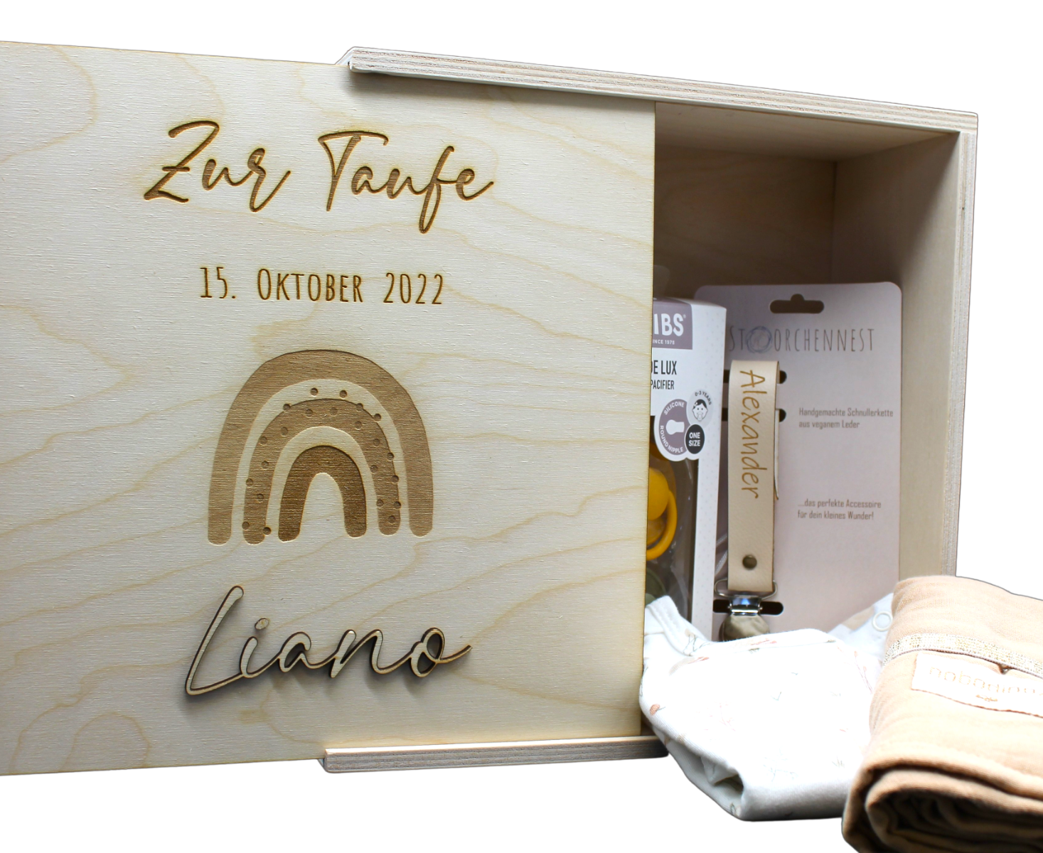 Geschenkebox Zur Taufe Regenbogen